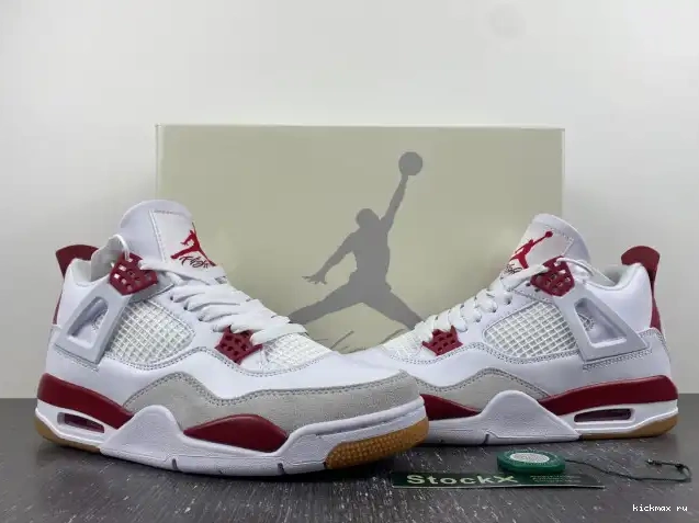 Rep Kickmax 4 Retro Pine DR5415-160 Jordan Red SB 0502